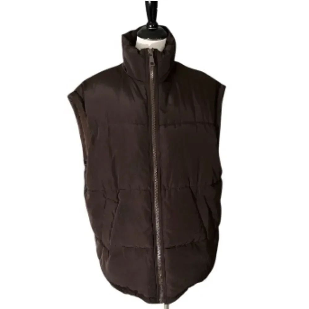 Divided H&M Women's Dark Brown Puffer Vest size M